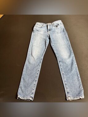 JOES Jeans High Rise Skinny Ankle Light Wash Raw Hem Size 29
